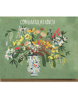 Congrats Green Floral Card