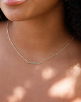 Birthstone Bar Necklace | Gold