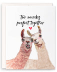Two Weirdo Llamas Couple - Funny Wedding Anniversary Card