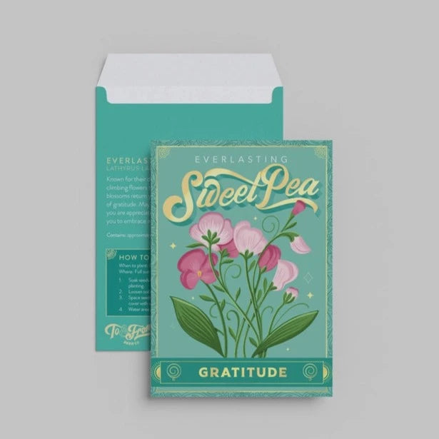 Sweet Pea Seed Packet: Gratitude