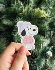 Cozy Winter Snoopy Sticker