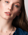 Refined Cosmic Oval Hoop | Silver