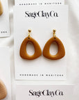 Miley Clay Earrings | Leather