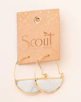 Stone Prism Hoop Earring | Amazonite/Gold