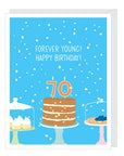 Number 70 Seventieth Birthday | Greeting Card