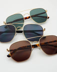 Austin Unisex Sunglasses | Gold Tortoise