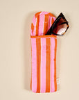 Puffy Sunglasses Case: Sicily Stripes Pink