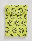 Puffy Laptop Sleeve: Yellow Happy