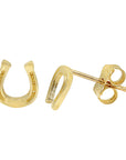 Horse Shoe Studs | Solid Gold