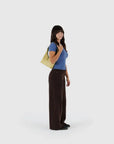 Baggu Mini Recycled Leather Shoulder Bag - Straw