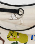 Baggu Medium Nylon Crescent Bag - Embroidered Painted Prairie