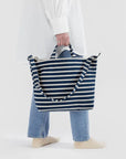 Baggu Horizontal Zip Duck Bag - Navy Stripe