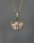Chasing Sunsets Mini Diamond Charm | Solid Gold