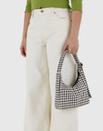 Baggu Mini Nylon Shoulder Bag - Black & White Gingham