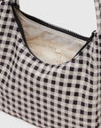 Baggu Mini Nylon Shoulder Bag - Black & White Gingham