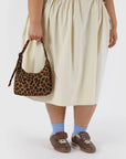 Mini Nylon Shoulder Bag: Leopard