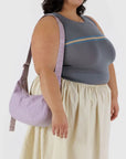 Baggu Medium Nylon Crescent Bag - Dusty Pink