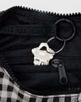 Baggu Small Nylon Crescent Bag - Black & White Gingham