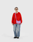 Baggu Small Nylon Crescent Bag - Peony