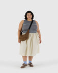 Medium Nylon Crescent Bag - Leopard