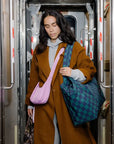 Baggu Small Nylon Crescent Bag - Peony