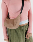 Baggu Small Nylon Crescent Bag - Cocoa