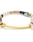 Hidden Message Bracelet | Badass/Larimar/Gold