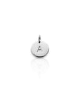 Circle Letter Charm | Silver