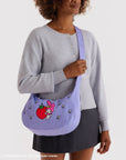 Baggu Medium Nylon Crescent Bag - Embroidered My Melody Strawberry