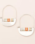 Good Karma Miyuki Crescent Hoop - Mist/Salmon/Silver