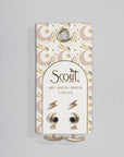 Stud Trio Ear Jacket Set | Moon, Black Spinel, Gold