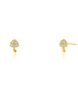 Pavé Mushroom Studs | 10K Gold