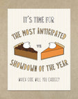 Holiday Pie Showdown | Greeting Card