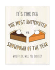 Holiday Pie Showdown | Greeting Card