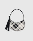 Baggu Small Nylon Crescent Bag - Mixed Plaid