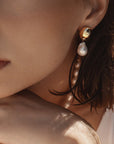 Rosette Earrings - Pearl