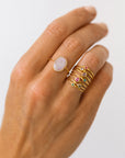 Selena Slice Ring: Moonstone