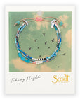 Mixed Media Bracelet | Sky: Turquoise/Silver