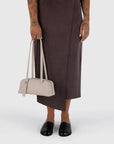 Baggu Small Recycled Leather Bowler Bag - Stone