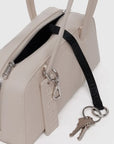 Baggu Small Recycled Leather Bowler Bag - Stone