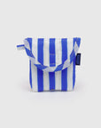 Puffy Earbuds Case: Blue Stripe