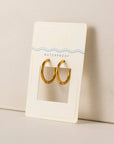 Tube Huggie Earrings - Gold