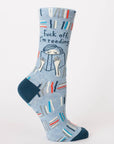 Blue Q Fuck Off I'm Reading Women's Crew Socks