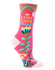 Blue Q Hi I Don't Care Women's Crew Socks