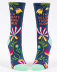 I'm A Delicate F*cking Flower Socks - Women