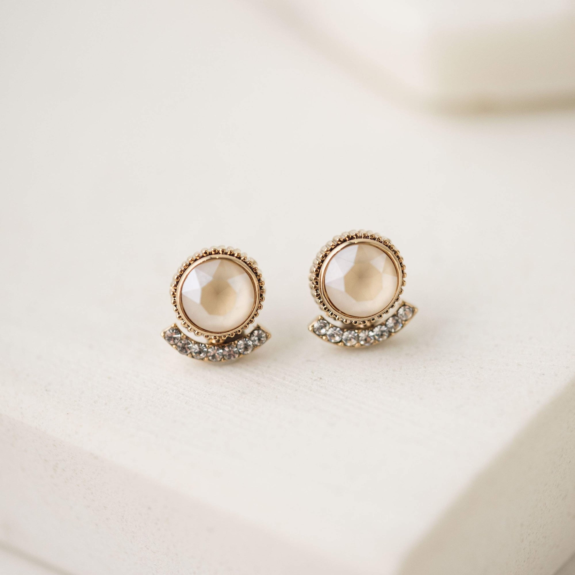 Mimosa Post Earrings - Champagne
