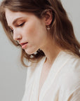 Harlowe Huggie Drop Hoop Earrings