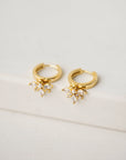 Harlowe Huggie Drop Hoop Earrings