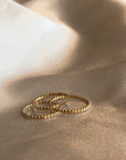 Beaded Stacking Ring | Gold