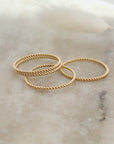 Twisted Stacking Ring  | Gold
